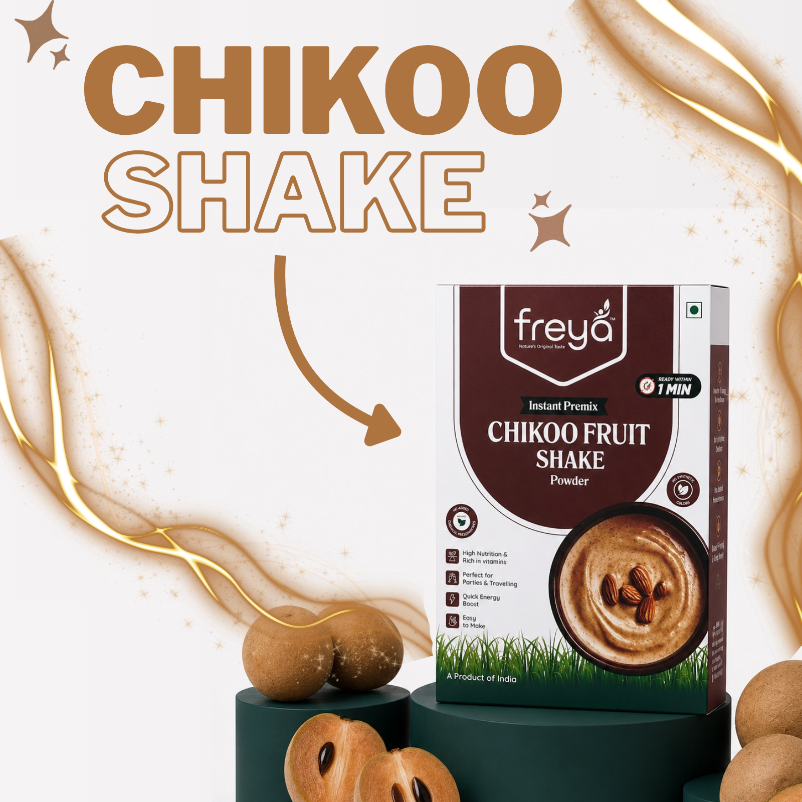 Instant Chikoo Milk Shake Powder