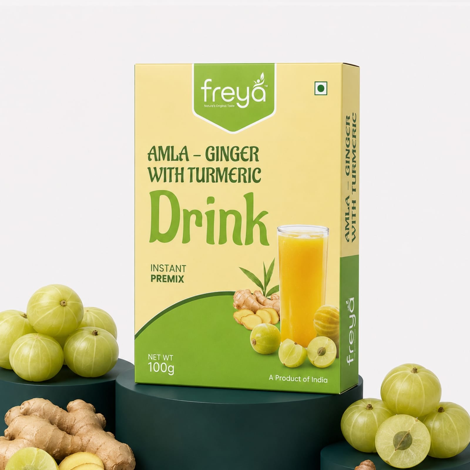 Instant Amla Ginger with turmeric Drink Powder