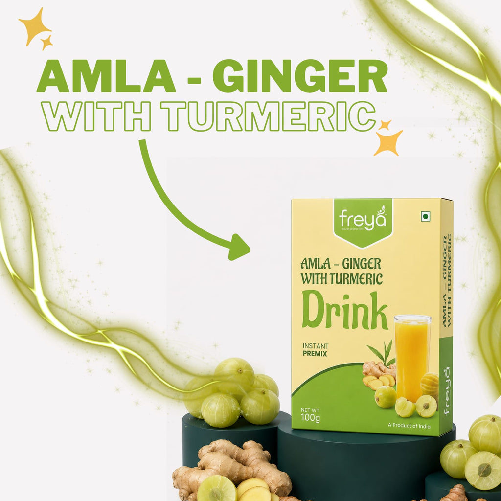 Instant Amla Ginger with turmeric Drink Powder