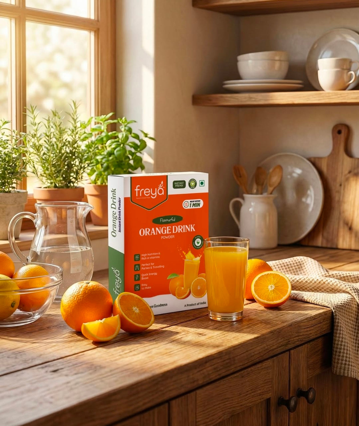 Instant Orange Drink Powder