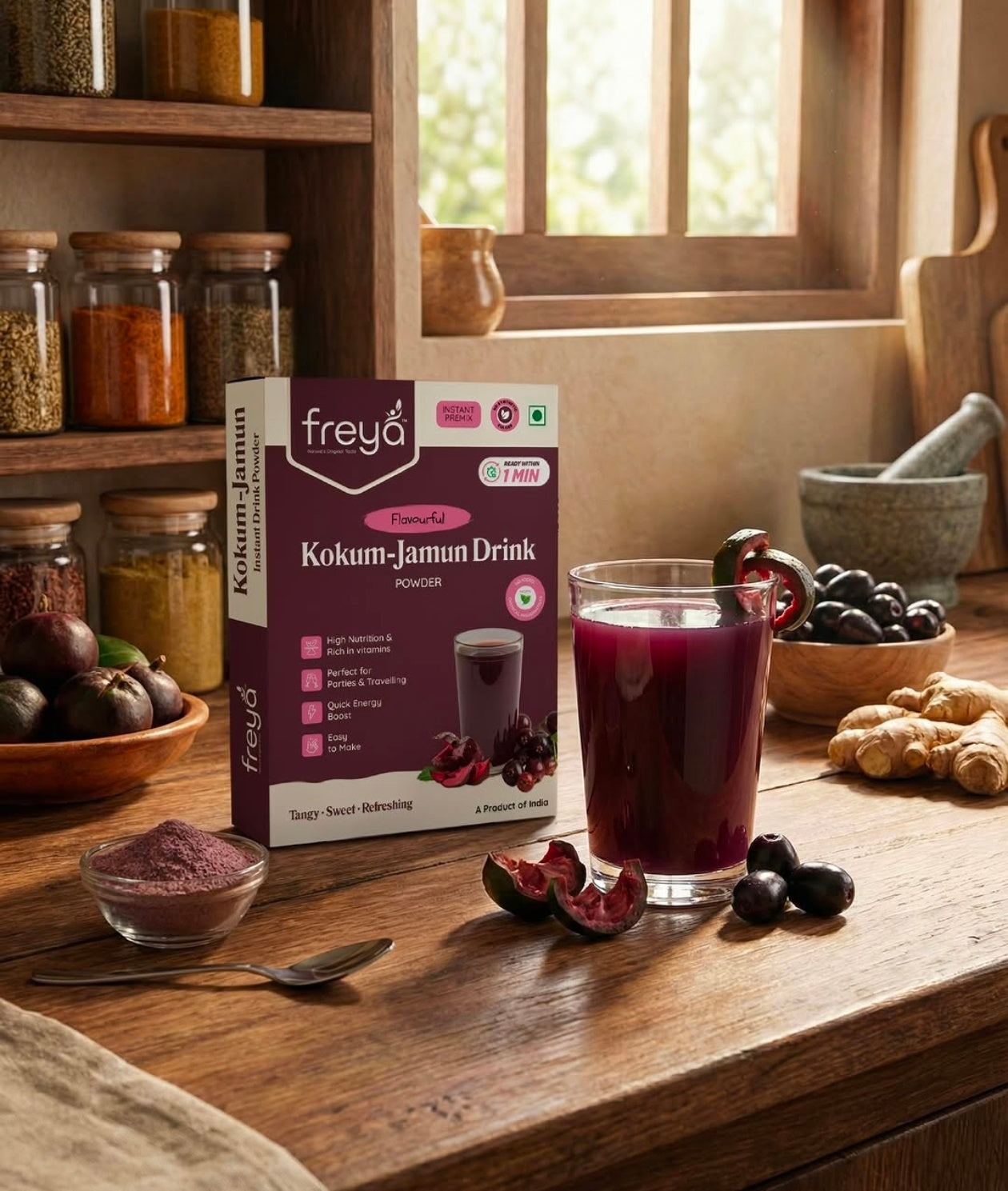 Instant Kokum Jamun Drink Powder