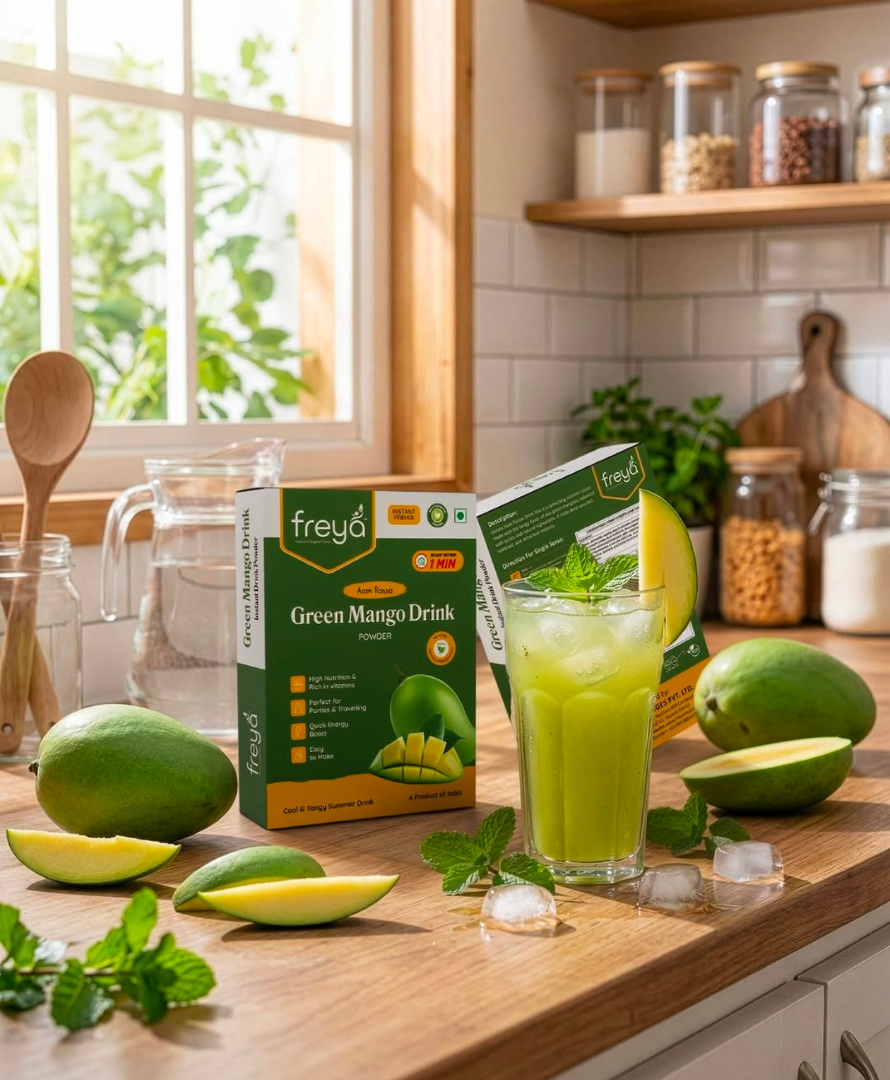 Instant Green Mango Drink Powder