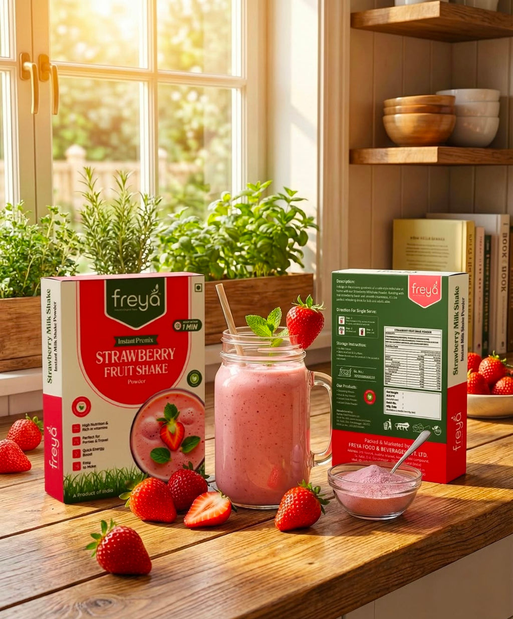 Instant Strawberry Milk Shake Powder