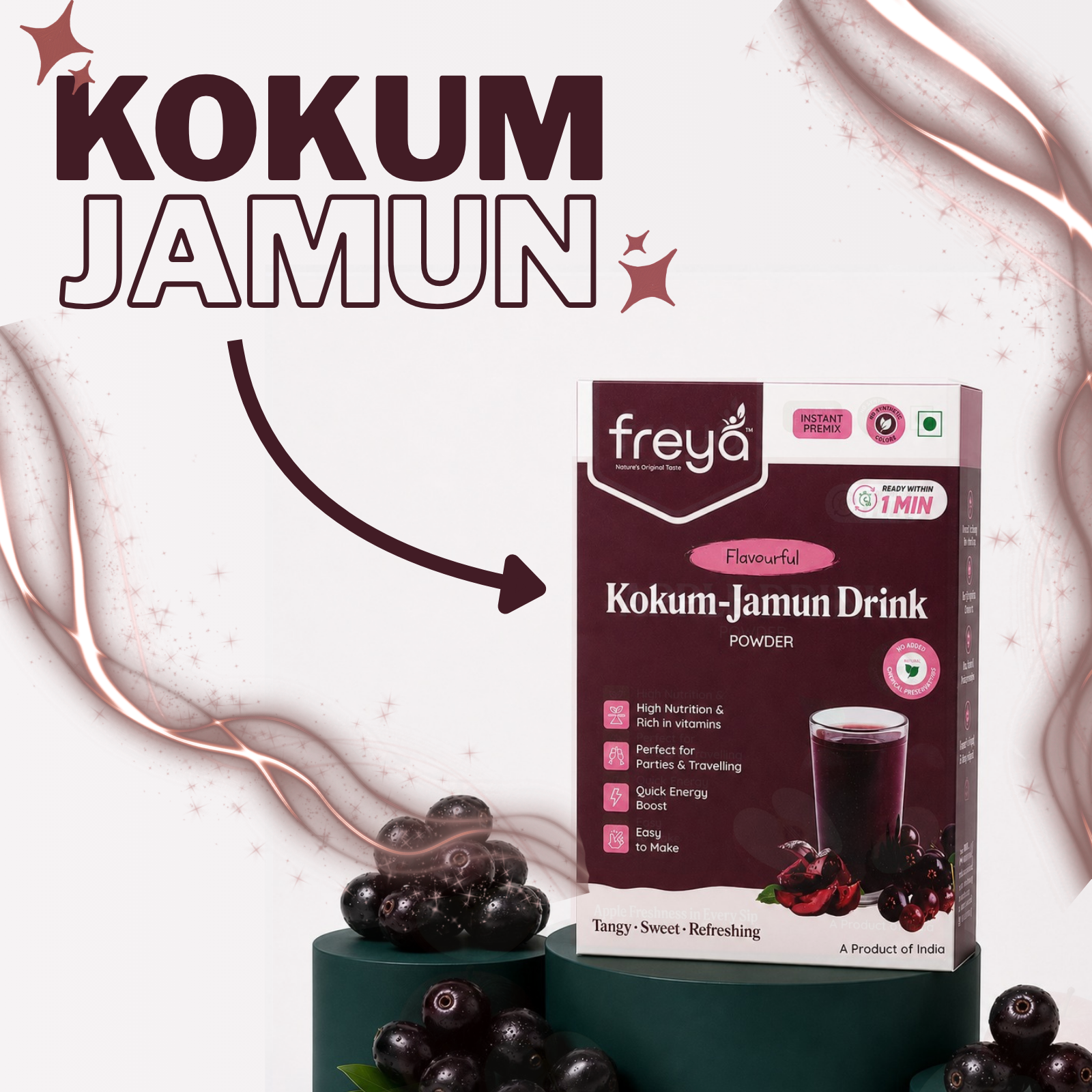 Instant Kokum Jamun Drink Powder
