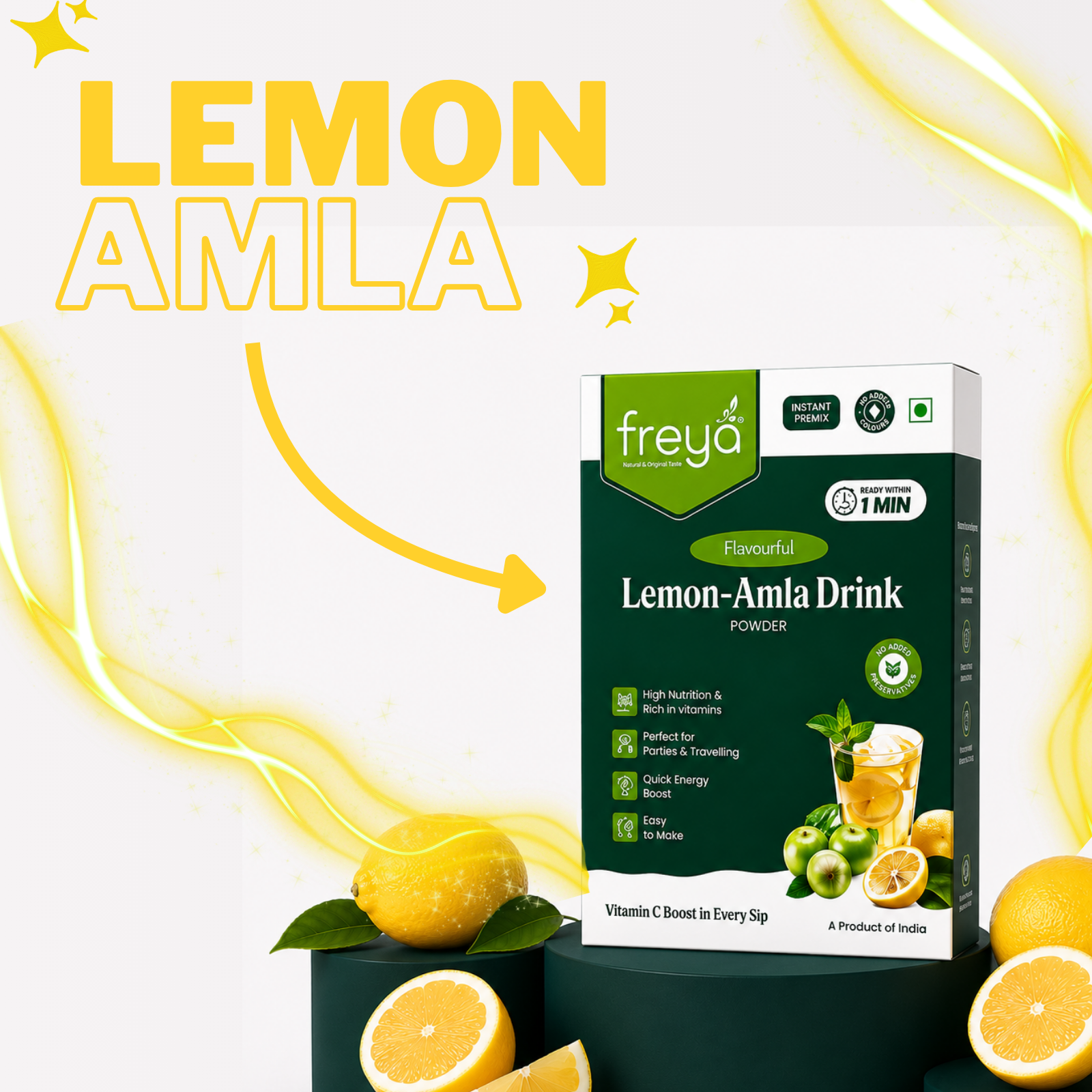 Instant Lemon Amla Drink Powder