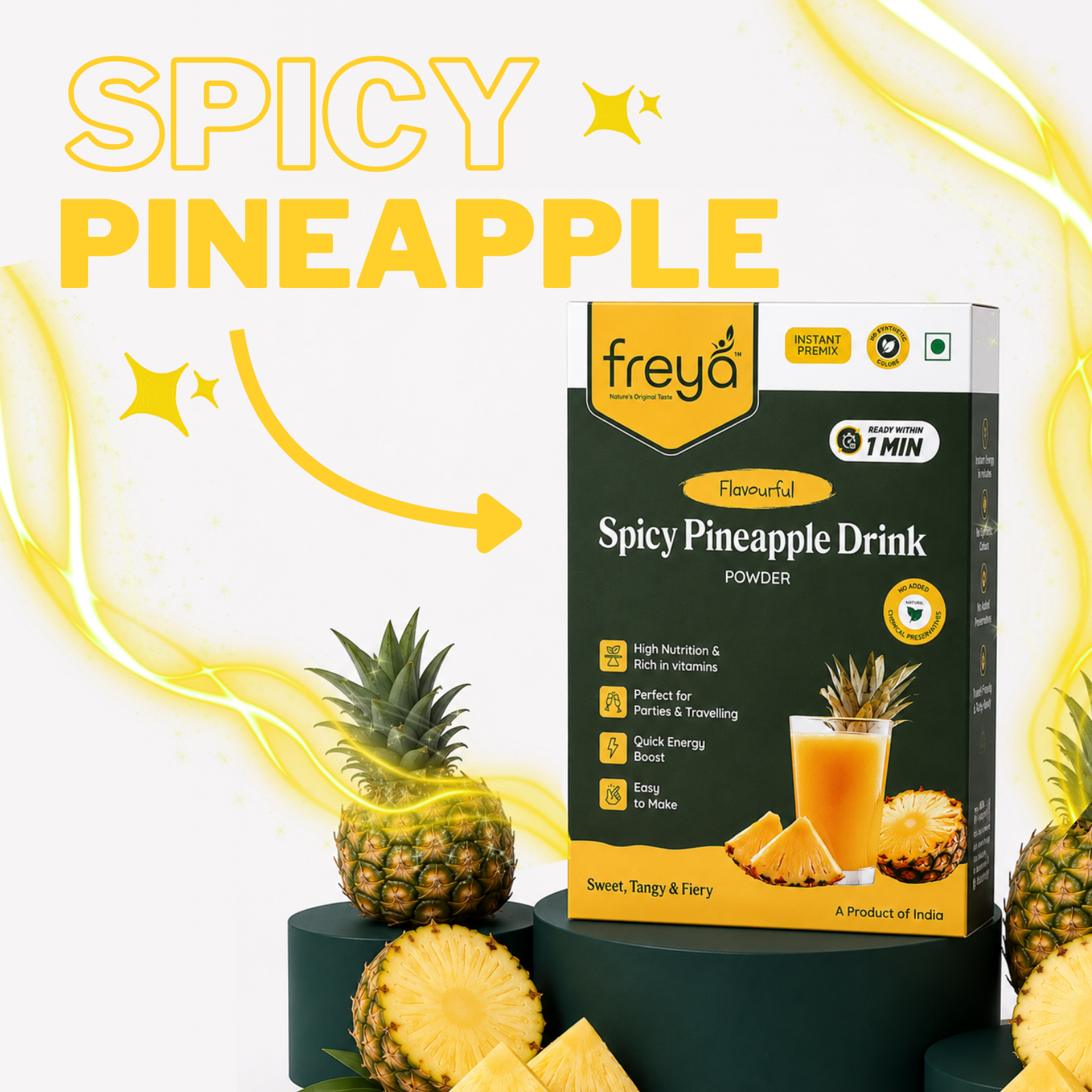 Instant Spicy Pineapple Drink Powder