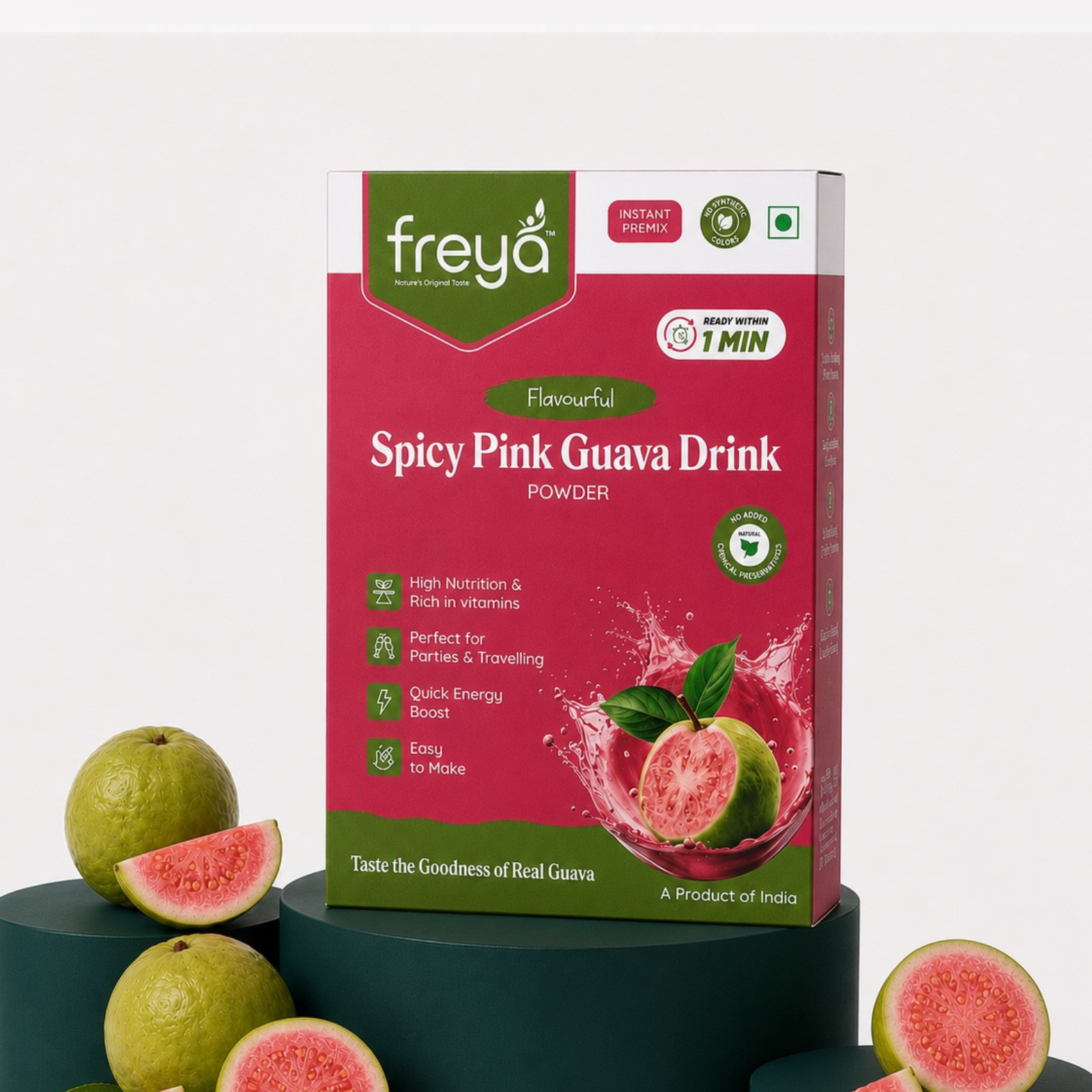 Instant Spicy Pink Guava Drink Powder